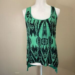Language| Silk| Sleeveless Top| Medium| Aztec print